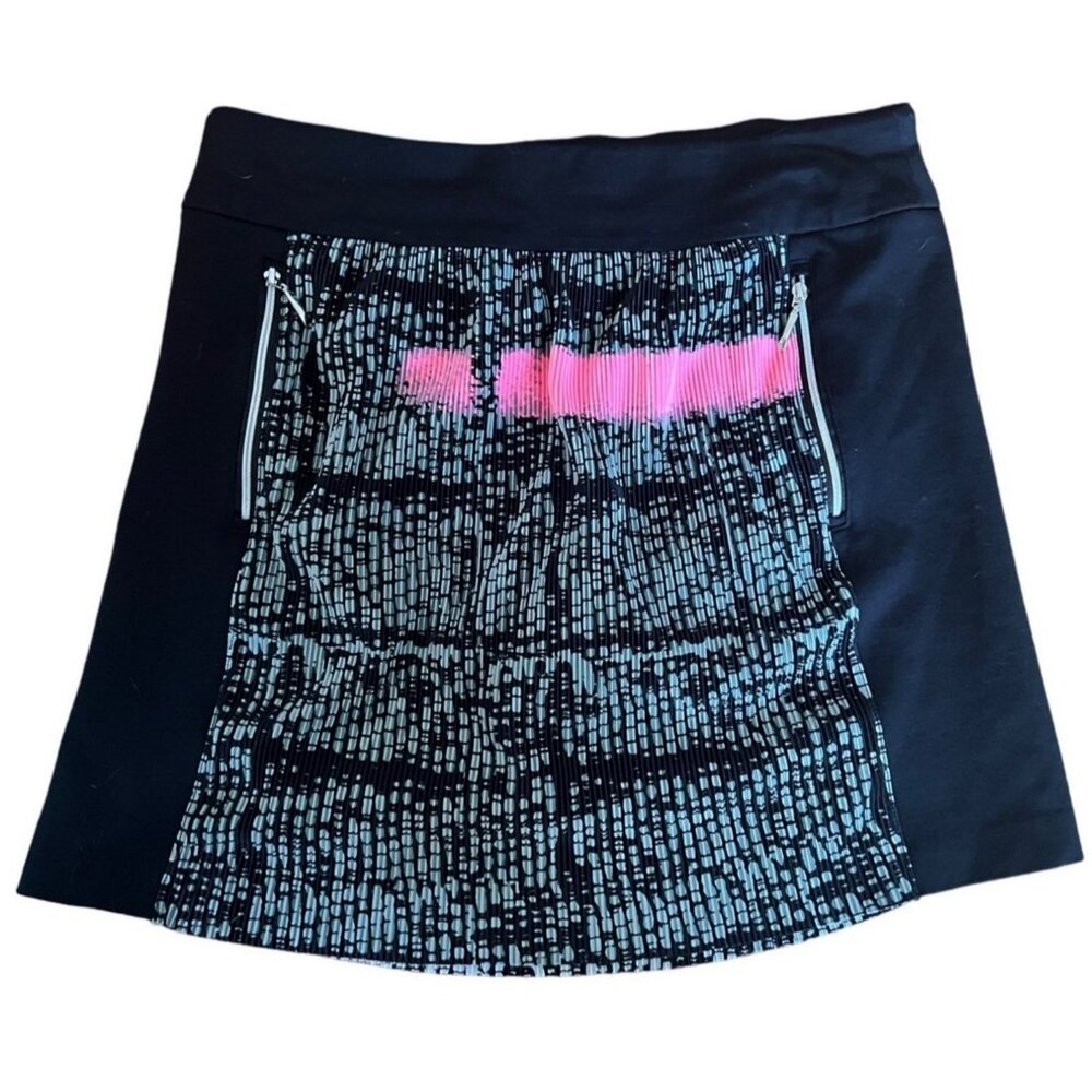 Jamie Sadock black/white/pink athletic skort size 8 zip pockets
